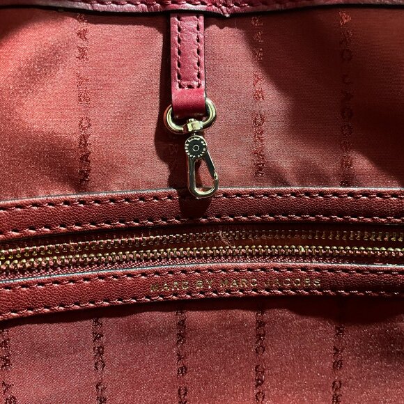 Marc by Marc Jacobs Large Red Leather tote with snakeskin detais - Picture 8 of 10